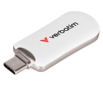 VERBATIM Plectra 128GB USB-C 3.2 Gen 1 bílá