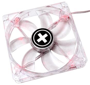 Xilence Ventilátor 120x120x25mm, transparentní, červené LED, DMI, série Performance C (XF046 | XPF120.TR)