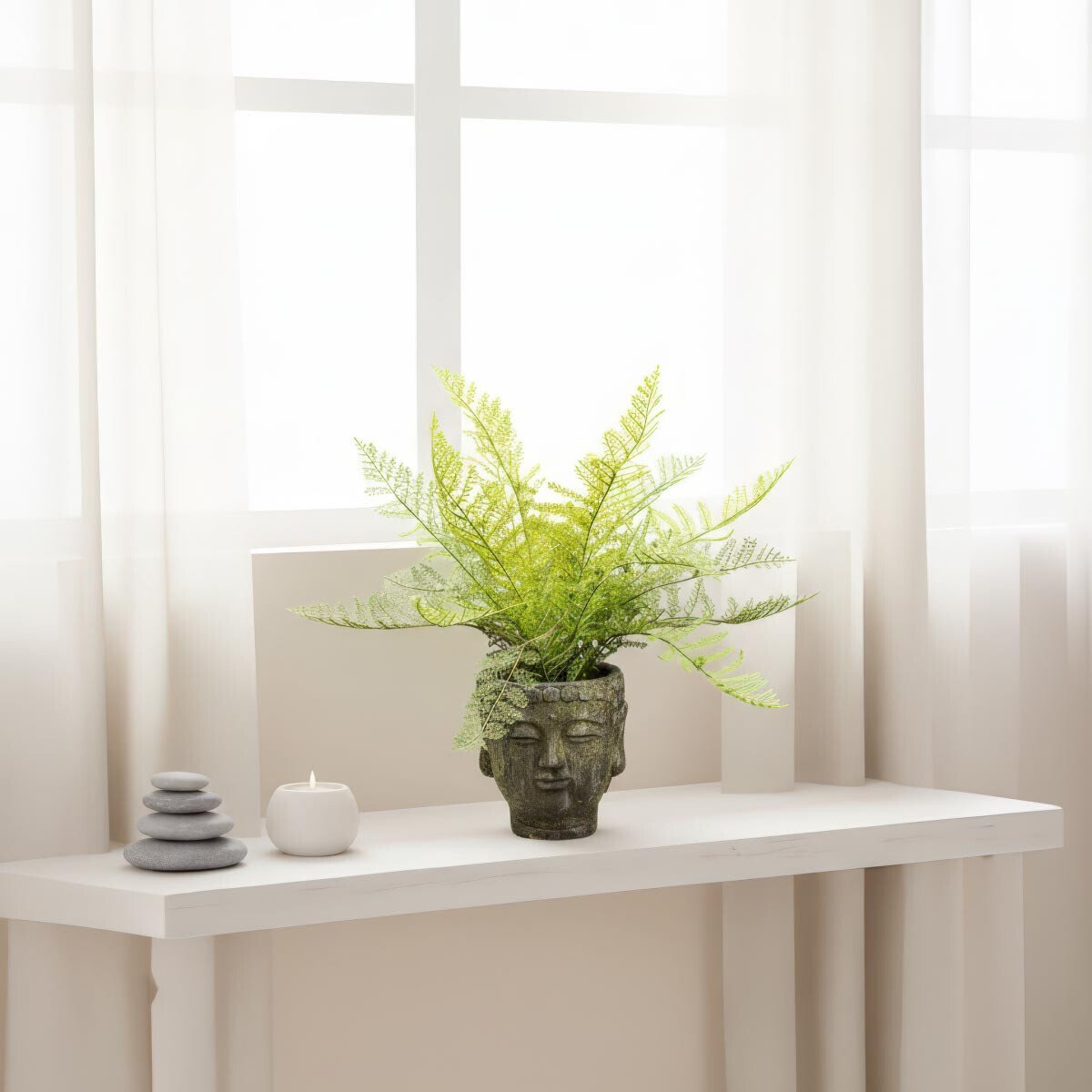 Gasper Umělá kapradina v květináči s Buddhou