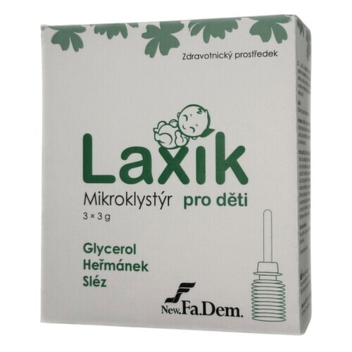 Laxík mikroklystýr pro děti 3x3g