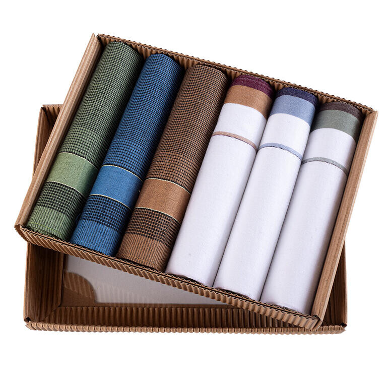 Dárková sada pánských kapesníků DAREK sada 6 ks