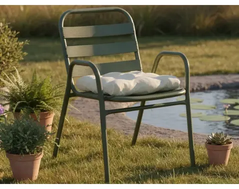 Kovová zahradní židle Bruto, zelená