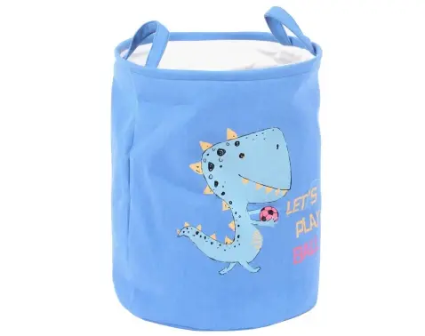Dětský úložný koš motiv dinosaurus, modrý