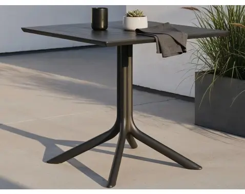 Čtvercový zahradní stůl Panta 80x80 cm, antracitový