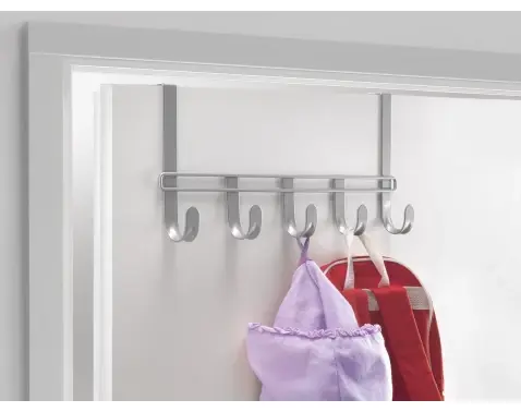 Závěsná lišta na dveře Polytherm 38 cm, stříbrný mat