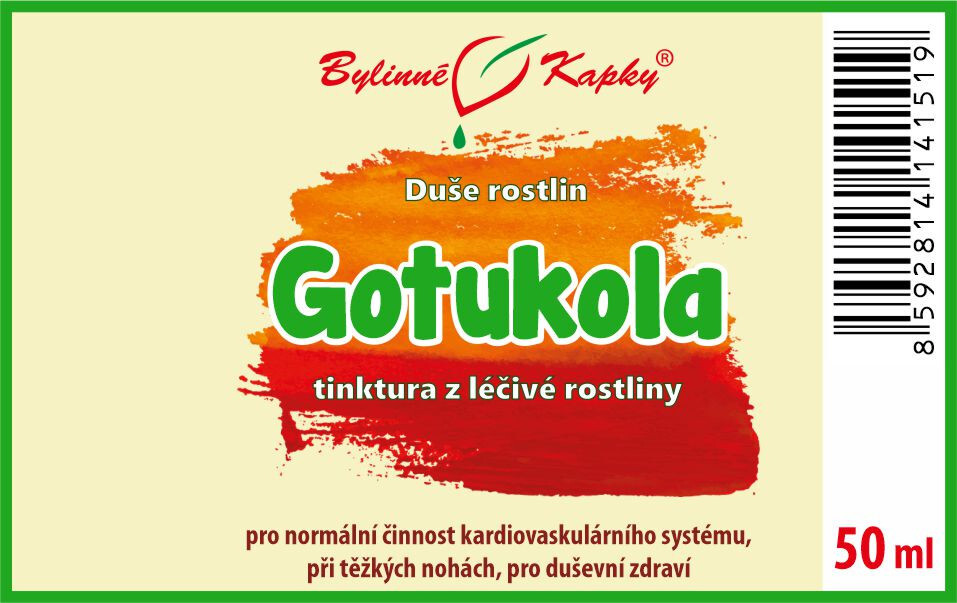 Gotukola (gotu kola) - Bylinné kapky (tinktura) Duše rostlin 50 ml