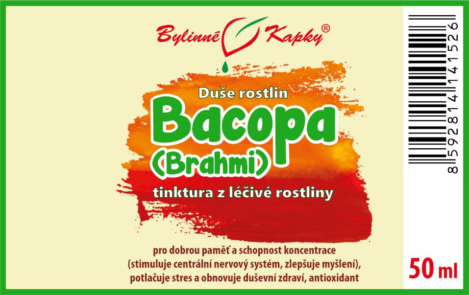 Bakopa (Bacopa - Bráhmí) - Bylinné kapky (tinktura) Duše rostlin 50 ml