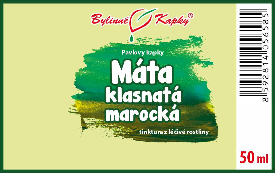 Máta klasnatá, poddruh marocká tinktura 50 ml | Pavlovy bylinné kapky