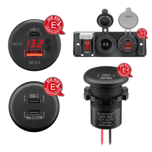 Built-on Enclosure for all USB Panel Install Chargers