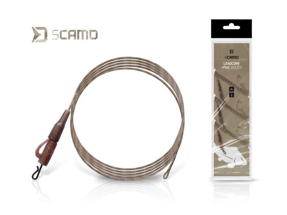 Delphin Návazec sCamo Leadcore + PinC Woodz 1m 3ks