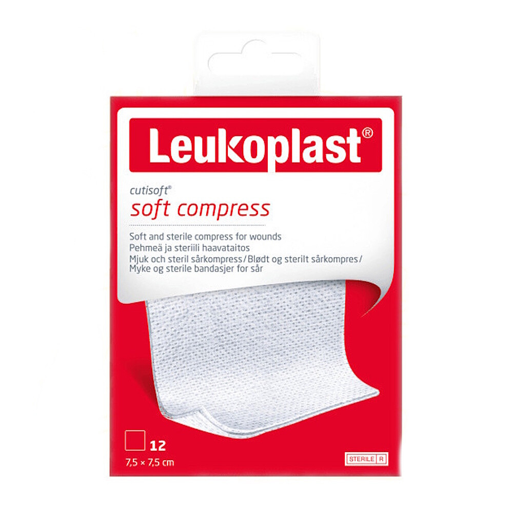 LEUKOPLAST Cutisoft Soft Compress S 7.5 x 7.5 cm 12 kusů
