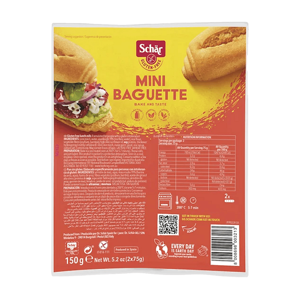 SCHÄR Baguette mini bezlepkové bagety 2 ks