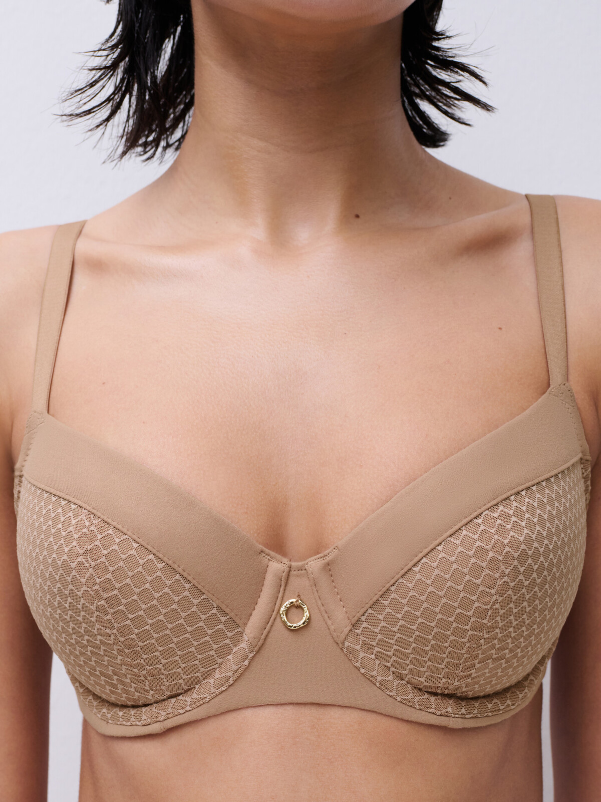 Podprsenka nevyztužená CHANTELLE (916M0-05), Velikost 90E, Barva hnědá