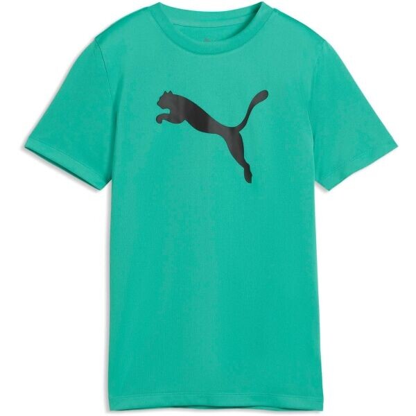 Puma TAD ESSENTIALS CAT LOGO TEE B Chlapecké sportovní triko, zelená, velikost