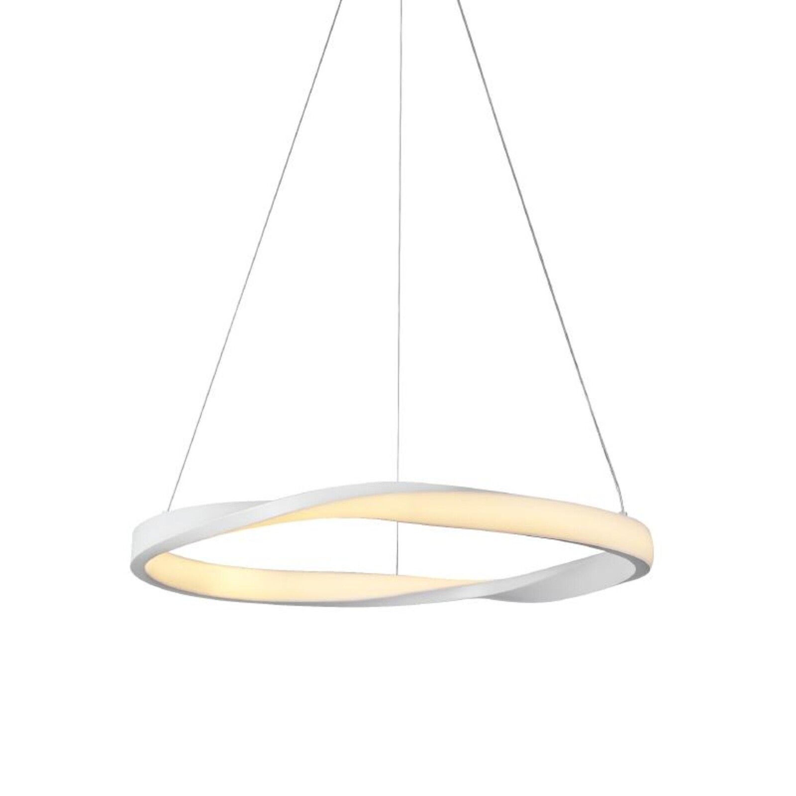 ACA Lighting závěsné svítidlo HARMONY LED 42W 3300lm CCT IP20 bílý kov + akryl HM24LEDP80WHCCT