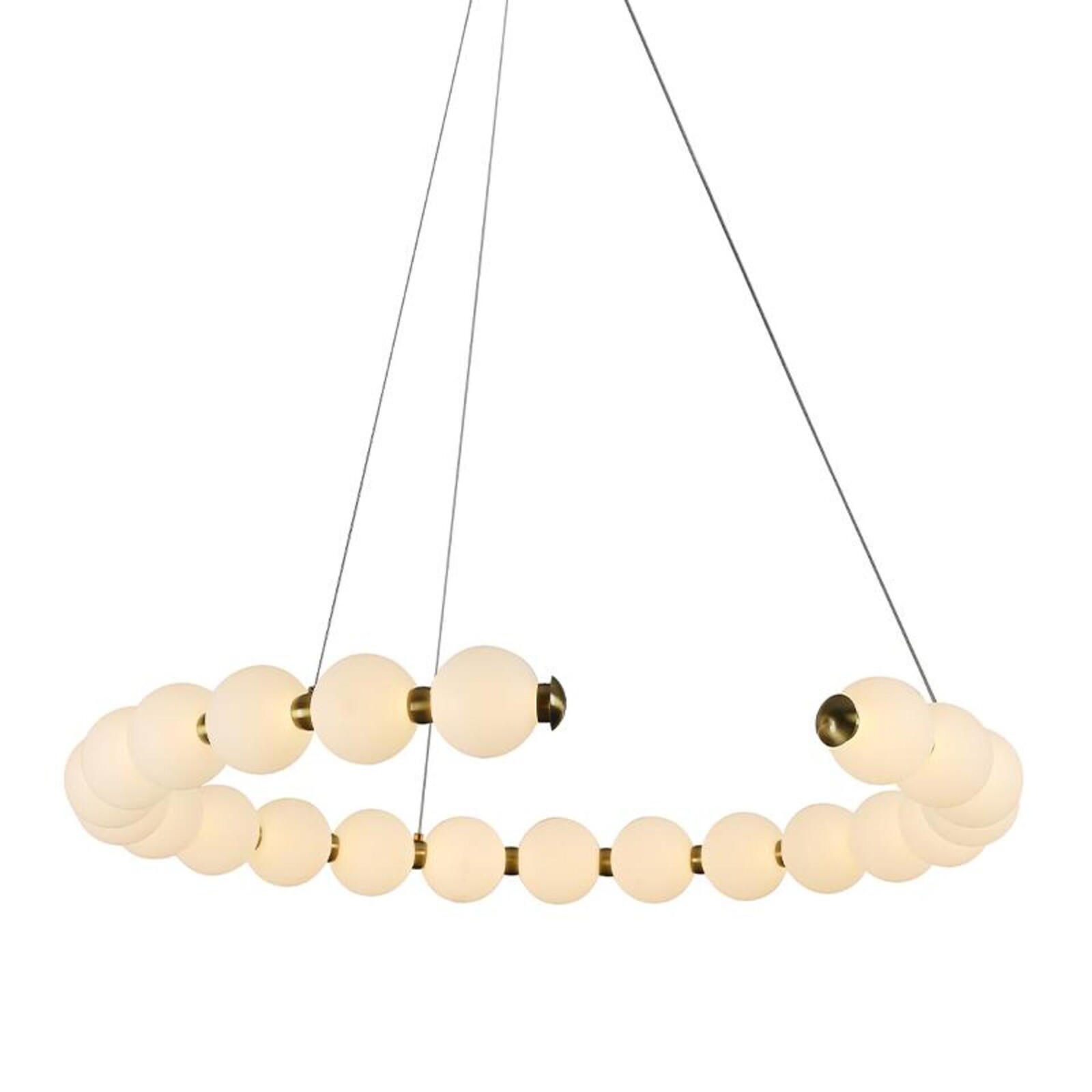 ACA Lighting závěsné svítidlo LOLLY LED 30W 2200lm 3000K IP20 zlatý hliník + akryl HM236LEDP80