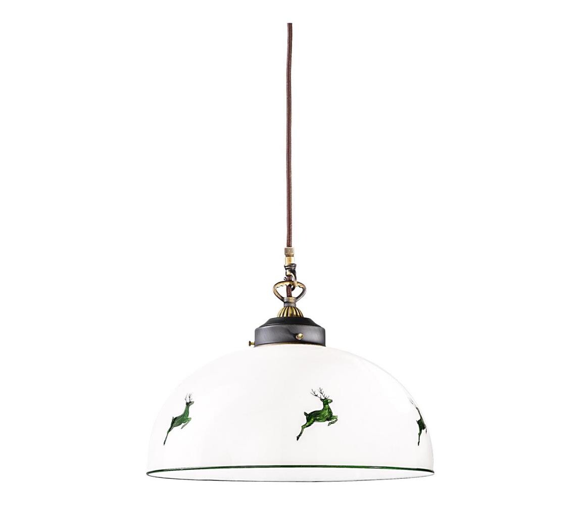 Kolarz 731.32.102 - Lustr na lanku NONNA 1xE27/75W/230V pr. 36 cm jeleni zelená 731.32.102