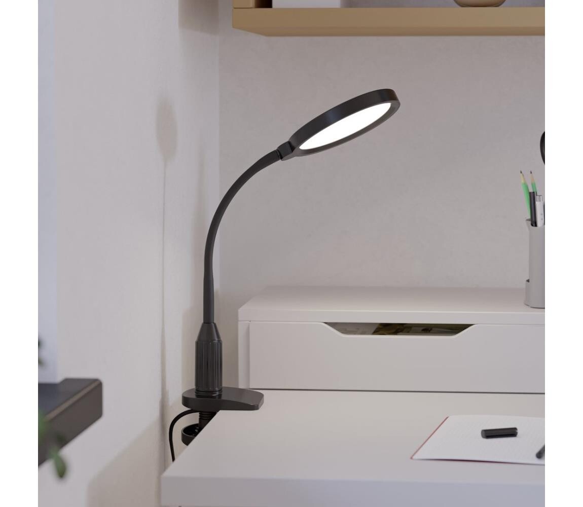 Eglo 902174 - LED Stm. lampa s klipem LAURO LED/5,5W/230V 2700/4000/6500K černá 902174