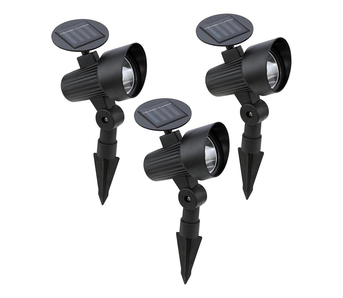 Eglo 48504 - SADA 3x LED Solární svítidlo GIONATA LED/200 mAh IP44 černá 48504