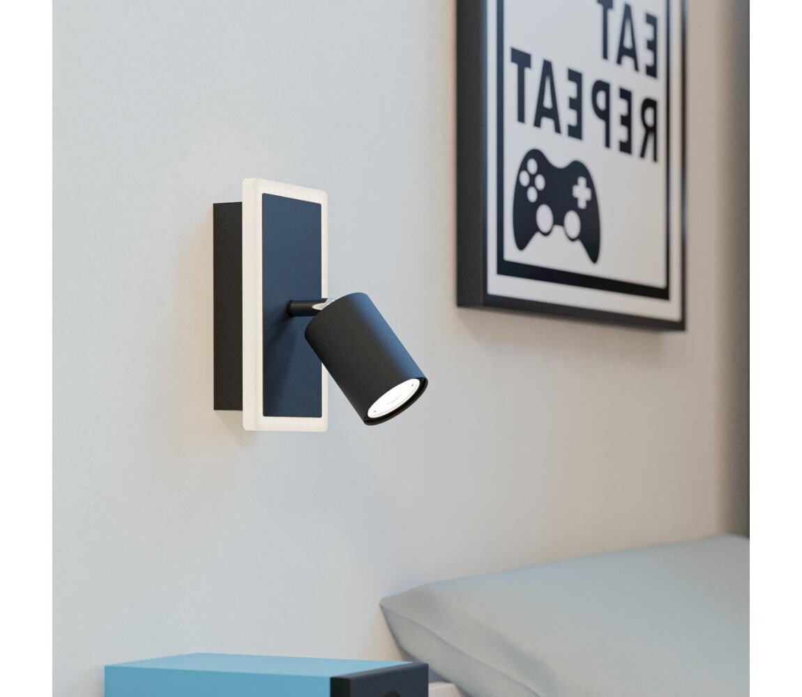 Eglo 901634 - LED Nástěnné bodové svítidlo RIMBOCCHI LED/7W/230V černá 901634