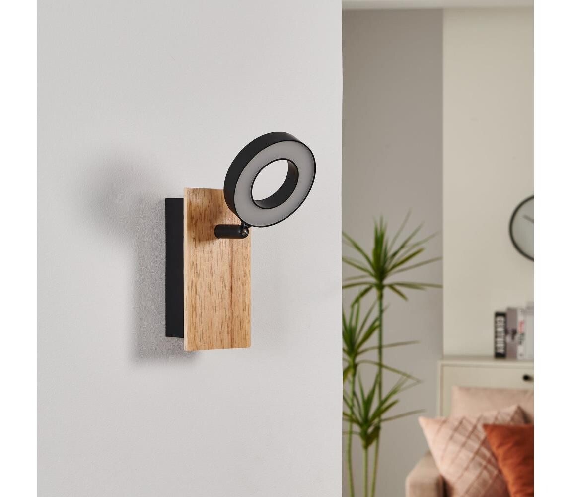 Eglo 901202 - LED Nástěnné bodové svítidlo RIELVES LED/4,2W/230V černá/hnědá 901202