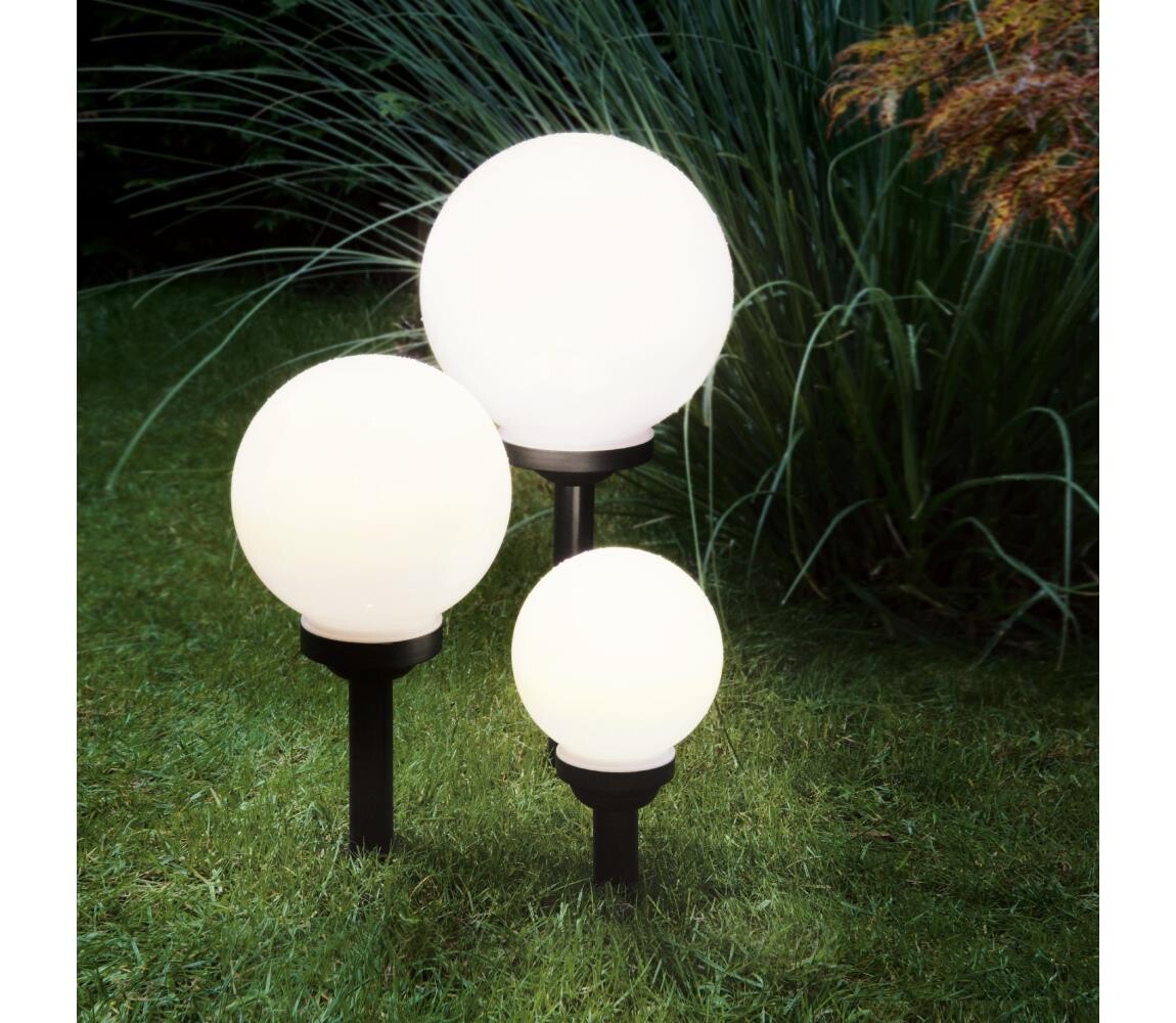 Eglo 48483 - LED Solární lampa se senzorem 3 ks PUGLIA LED/1800 mAh IP44 černá 48483