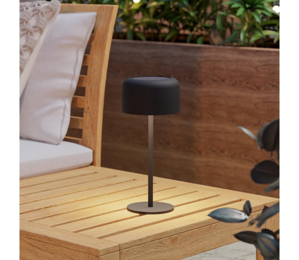 Eglo 901889 - LED Solární stolní lampa ROCCANOVA LED/2,8W/3,7V IP44 černá 901889