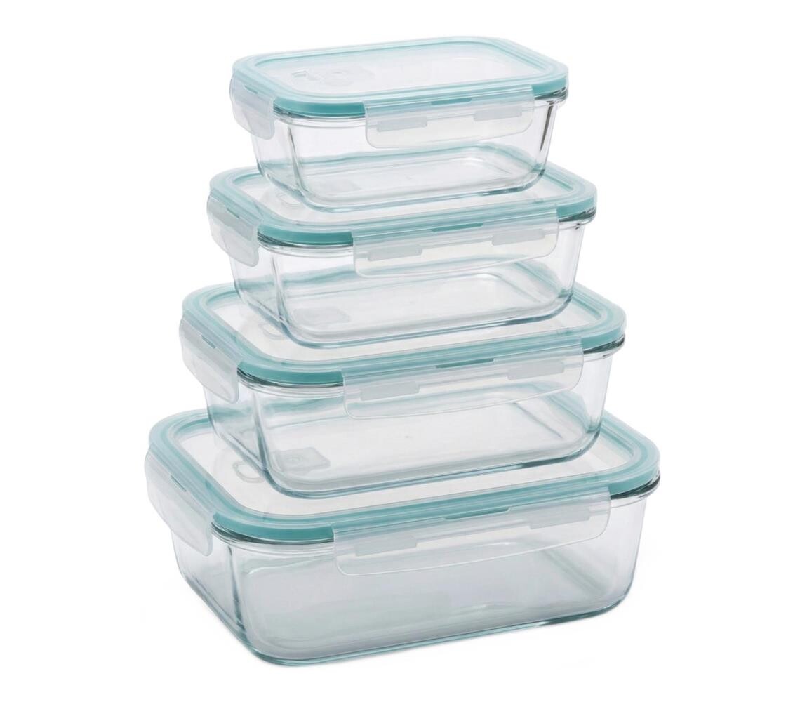 Estilo Home SADA 4x Dóza na potraviny čirá/mintová 5905623253206