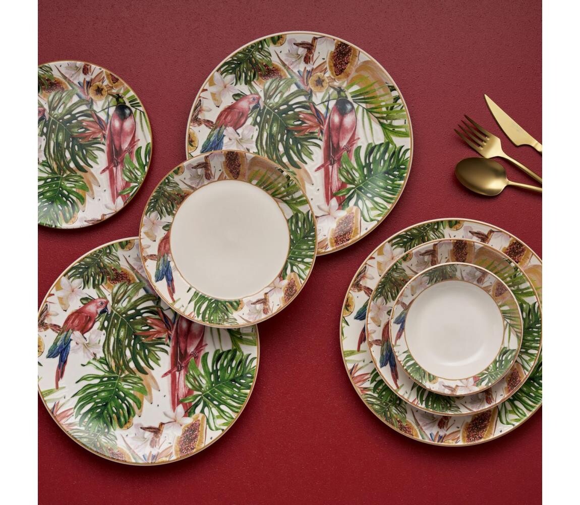 Jídelní sada 24 ks pestrobarevná/keramika 492PST1102