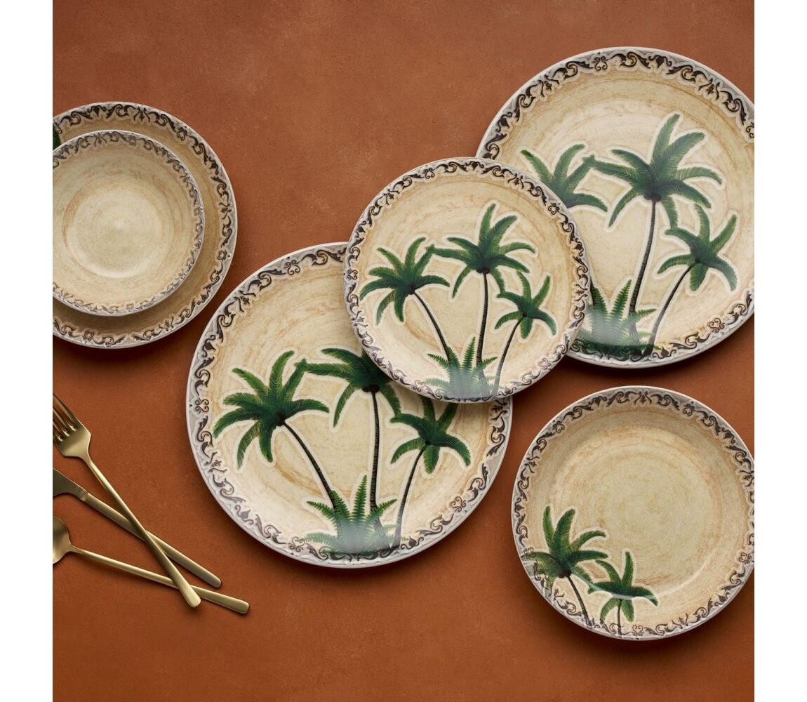 Jídelní sada 24 ks pestrobarevná/keramika 492PST1108