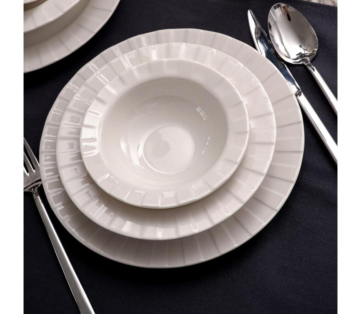Jídelní sada 18 ks bílá/porcelán 858CMR1327
