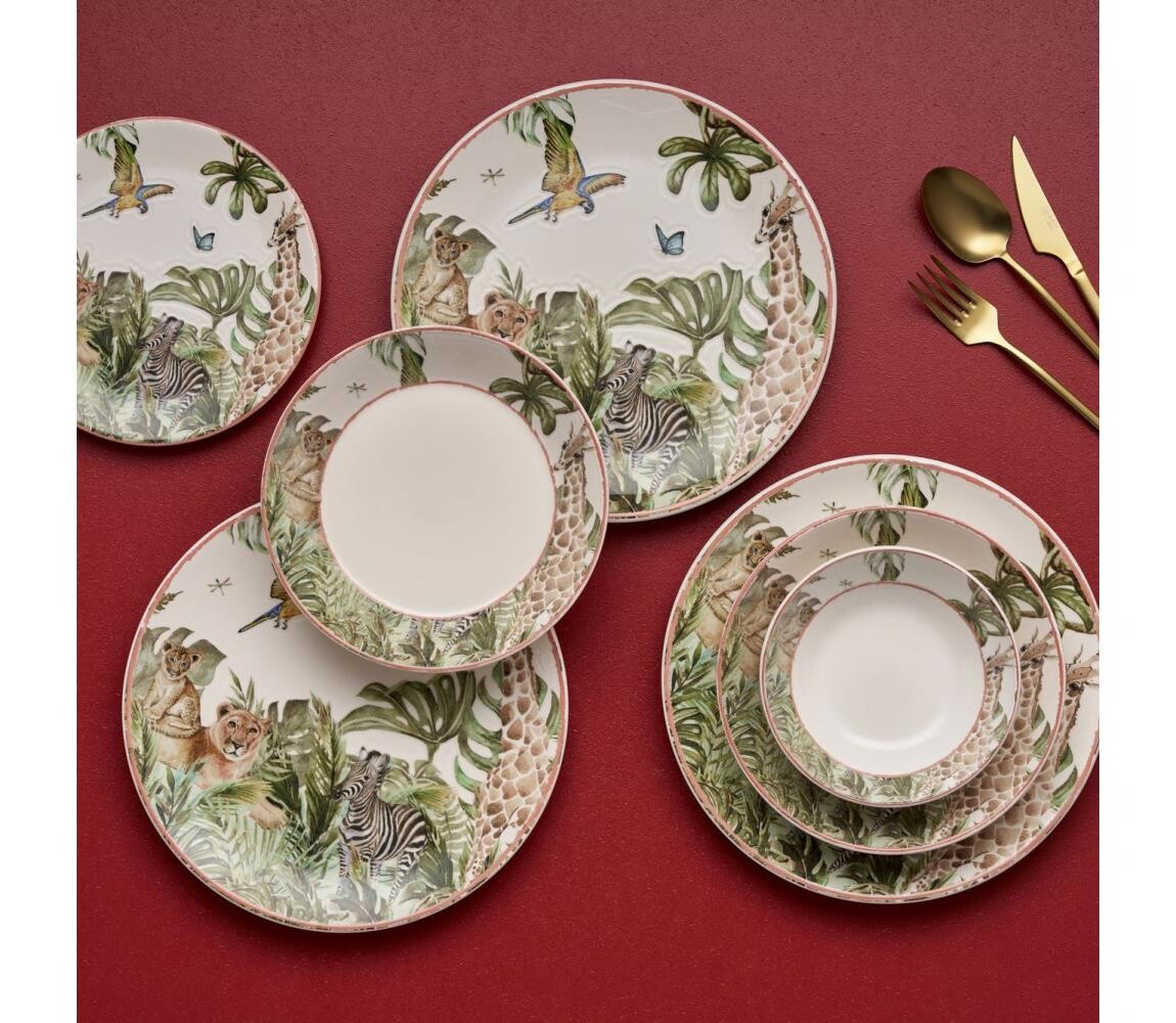 Jídelní sada 24 ks pestrobarevná/keramika 492PST1104