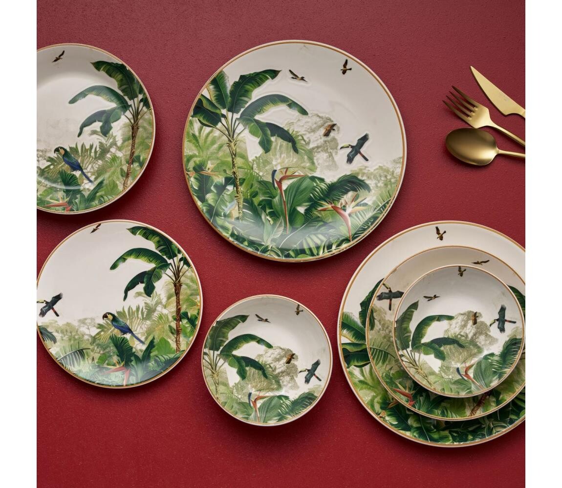 Jídelní sada 24 ks pestrobarevná/keramika 492PST1101