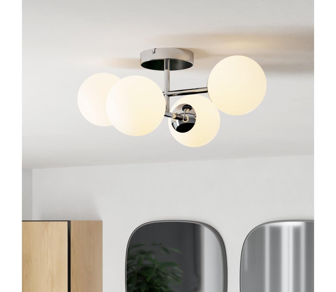 Eglo 902098 - LED Koup. přisazený lustr CASTROVIDO 4xG9/4,2W/230V IP44 chrom 902098