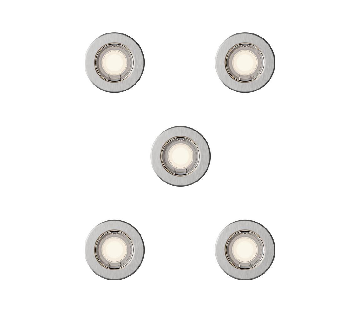 Philips - SADA 5x Podhledové svítidlo PERIDOT 1xGU10/7W/230V stříbrná 872110303717600