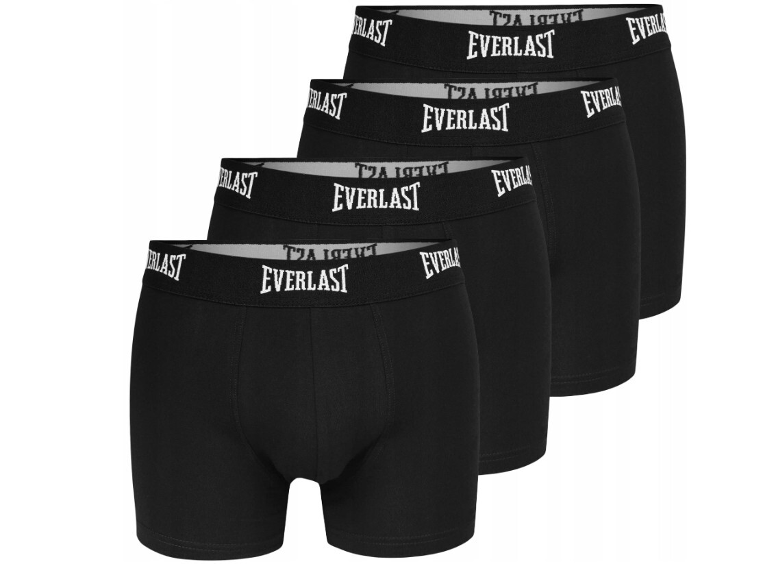 4PACK pánské boxerky Everlast černé (BM004-01) XXL, trenky / trenýrky