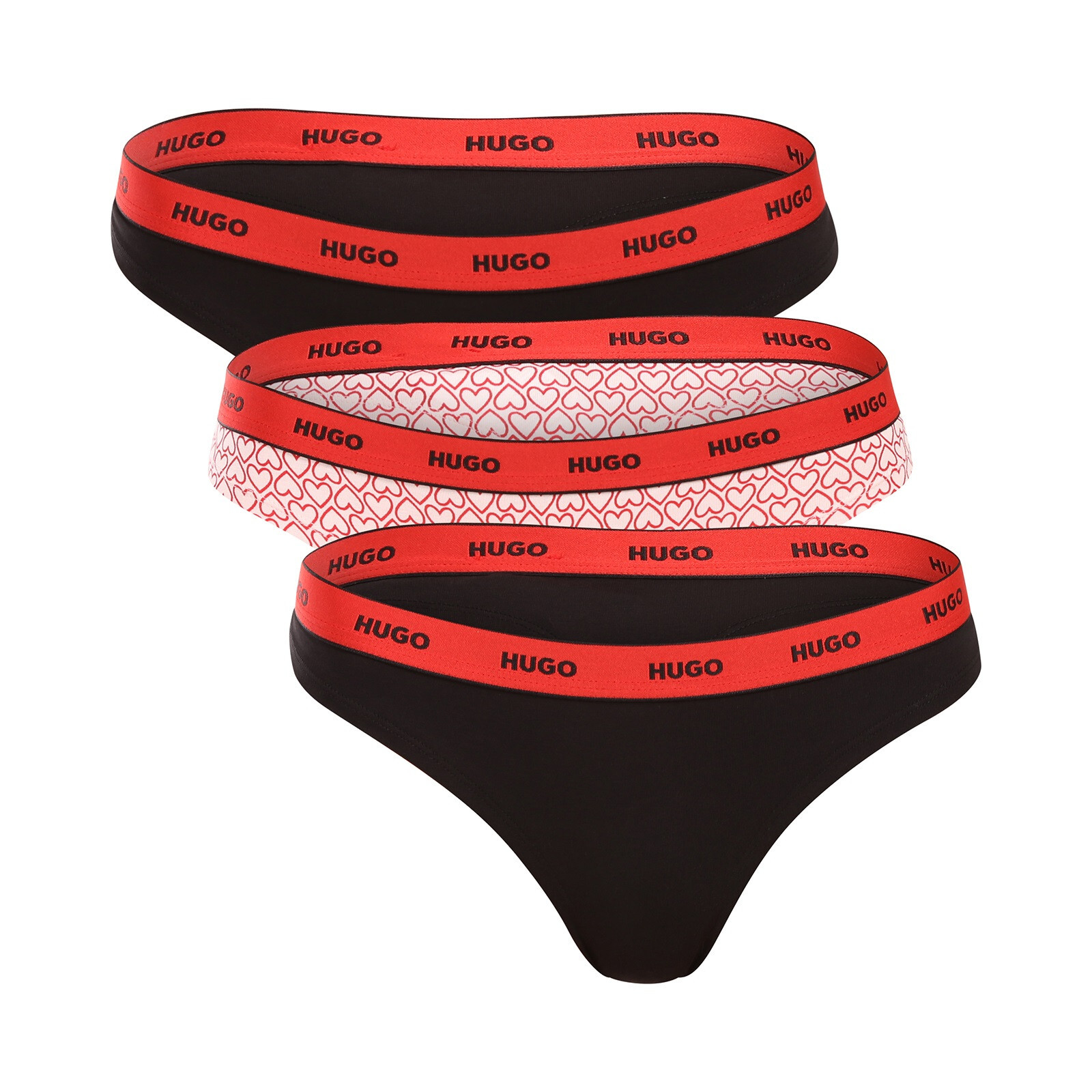 3PACK dámská tanga HUGO vícebarevná (50545703 695) S