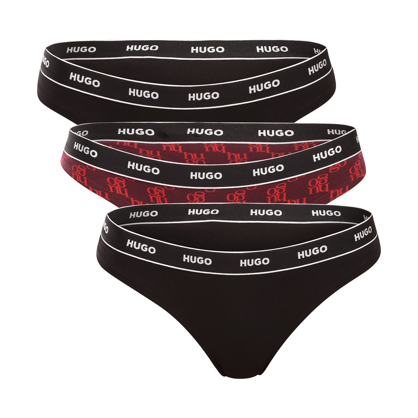 3PACK dámská tanga HUGO vícebarevná (50545703 641) S