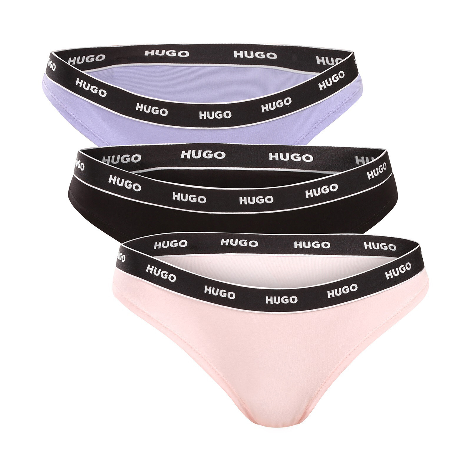 3PACK dámská tanga HUGO vícebarevná (50545680 964) 3XL