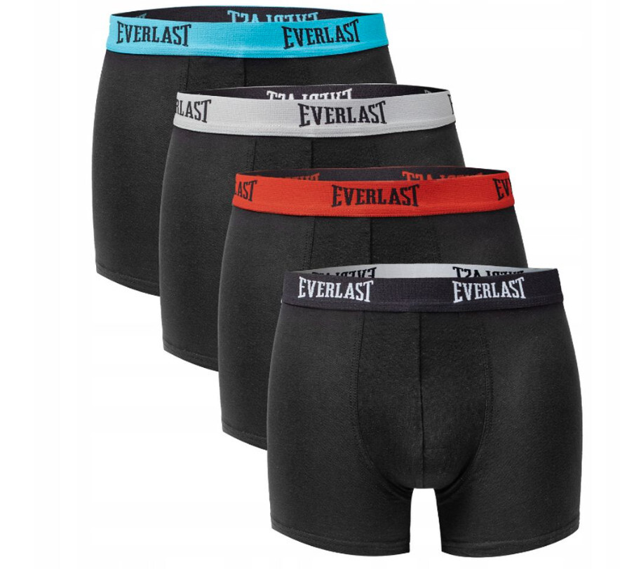4PACK pánské boxerky Everlast černé (BM014-01) XXL, trenky / trenýrky