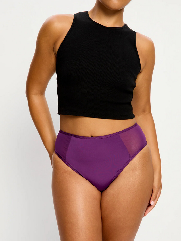 Menstruační kalhotky Modibodi Allure Hi Waist Brief moderate Mystic Purple (MKMAHWBMMP) XS