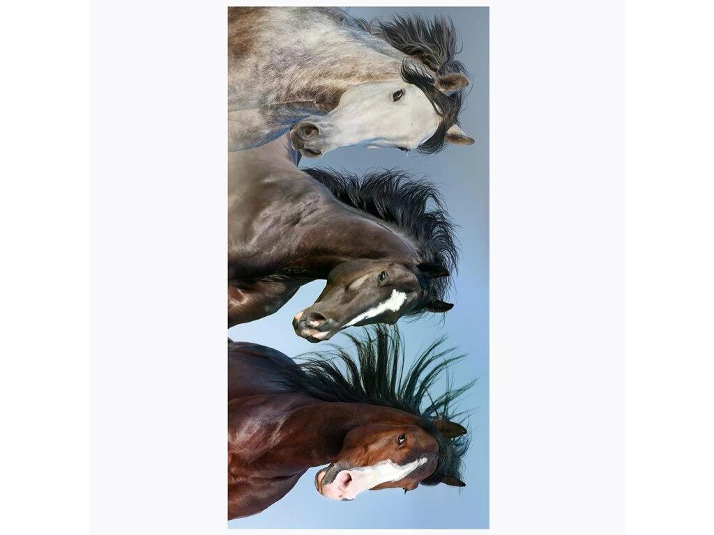 TipTrade Bavlněná froté osuška 70x140 cm - Divocí koně v přírodě