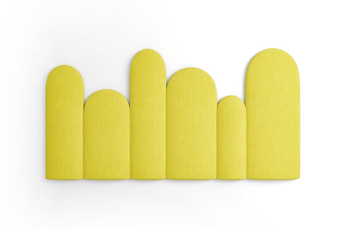 Čalouněné panely Trinity Plotek – žluté 01