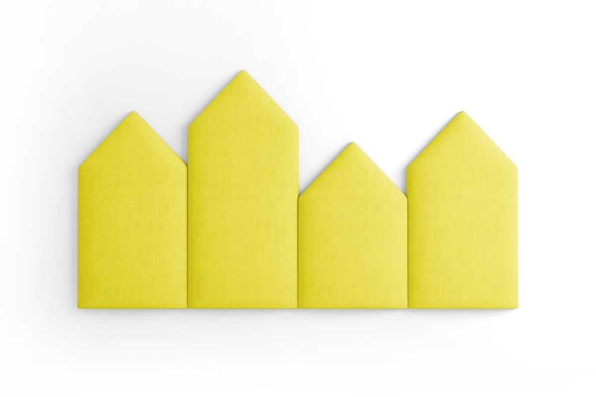 Čalouněné panely Trinity Špička – žlutá 01