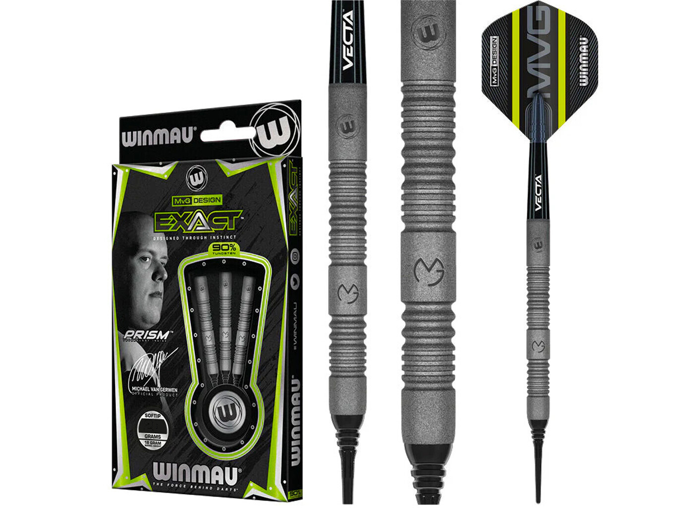 Šipky Winmau MvG Exact 90% 20g soft