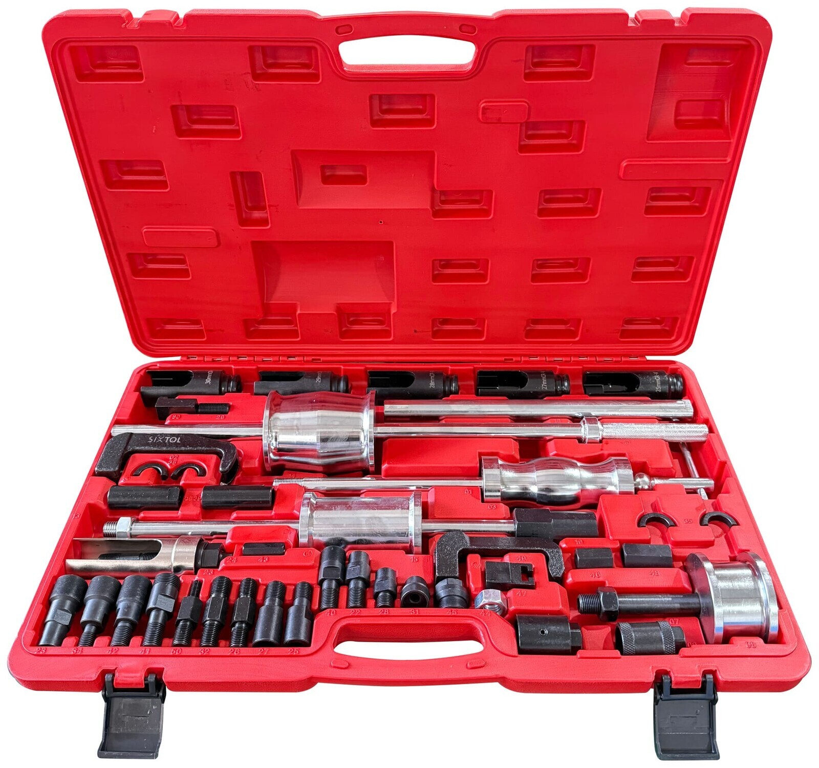 Sada na demontáž vstřikovačů se zpětným kladivem MECHANIC PULLER SET 2, 40 ks SIXTOL