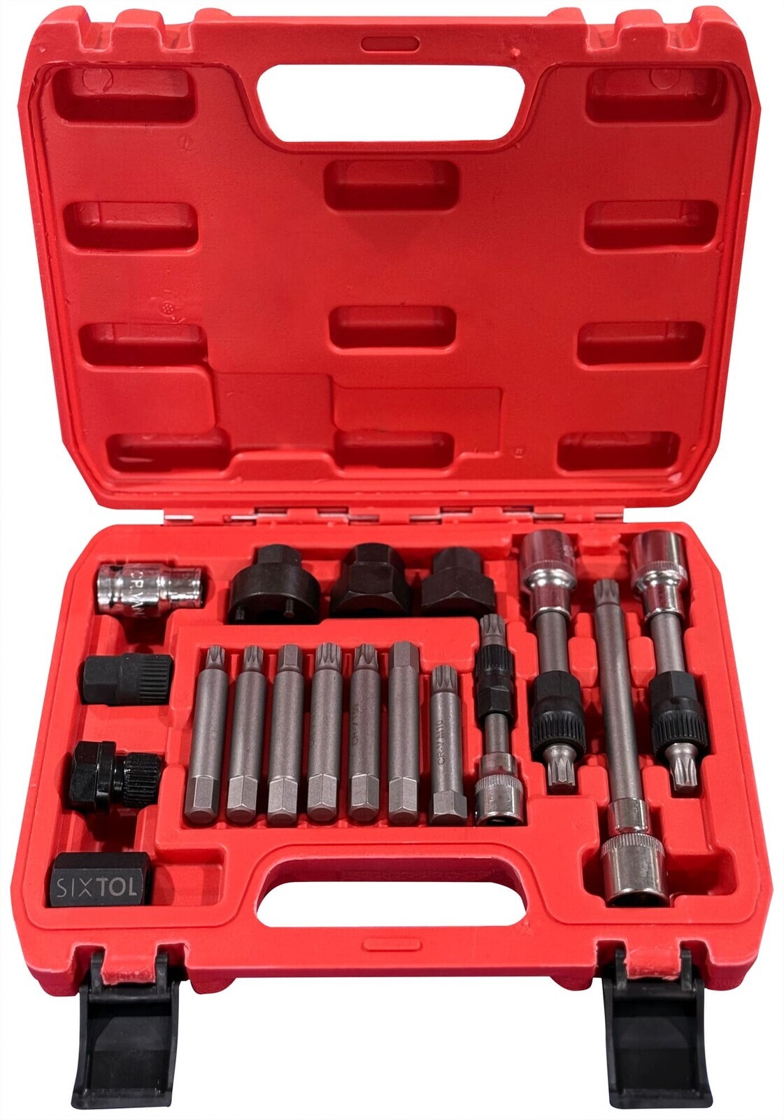 Sada na montáž a demontáž řemenic alternátoru MECHANIC PULLEY SET 2, 18 ks SIXTOL