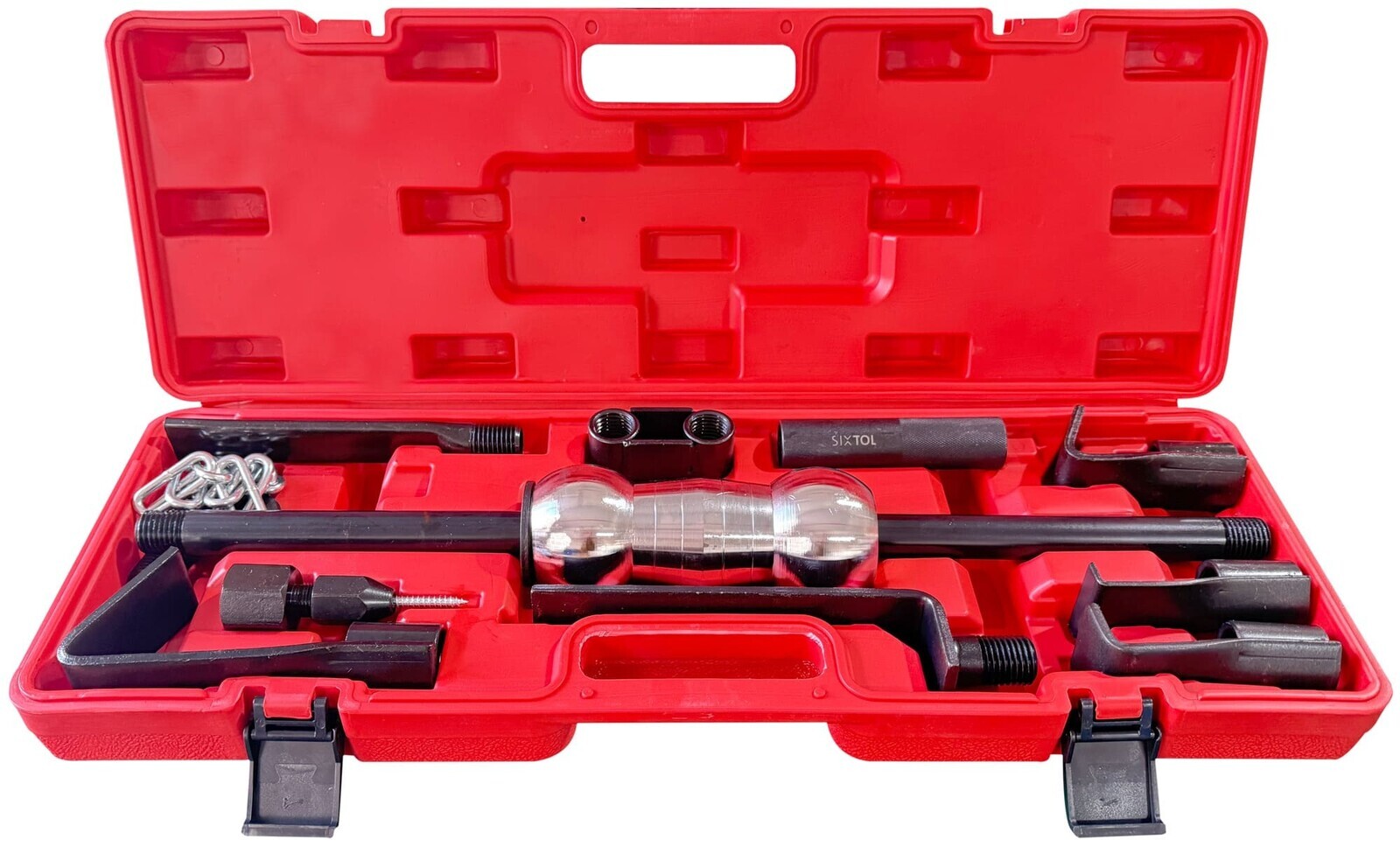 Sada na opravu karoserie s rázovým kluzným kladivem CAR BODY REPAIR SET 1 SIXTOL