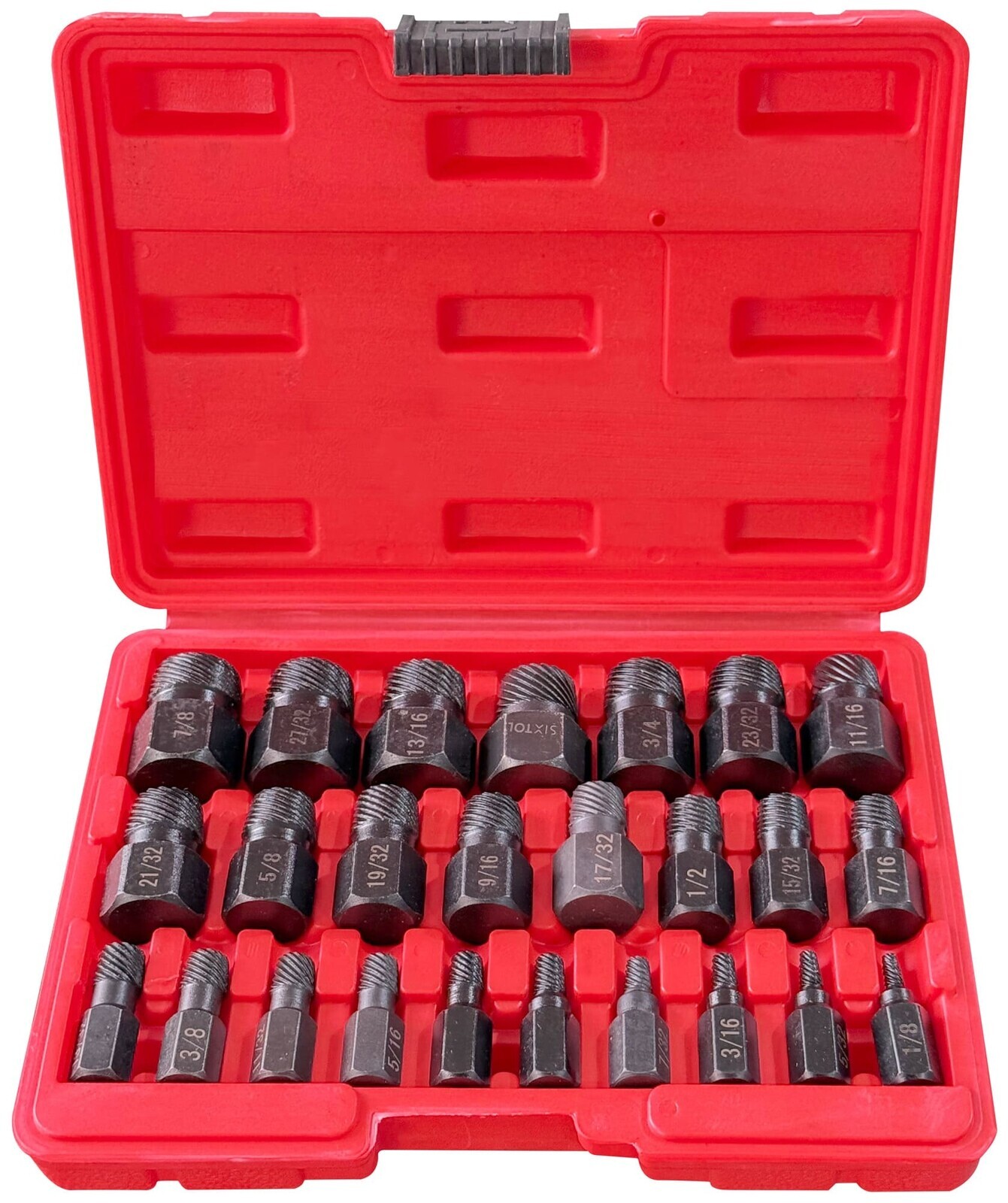 Sada vytahováků poškozených šroubů a matic MECHANIC NUT REMOVER 2, 25 ks SIXTOL