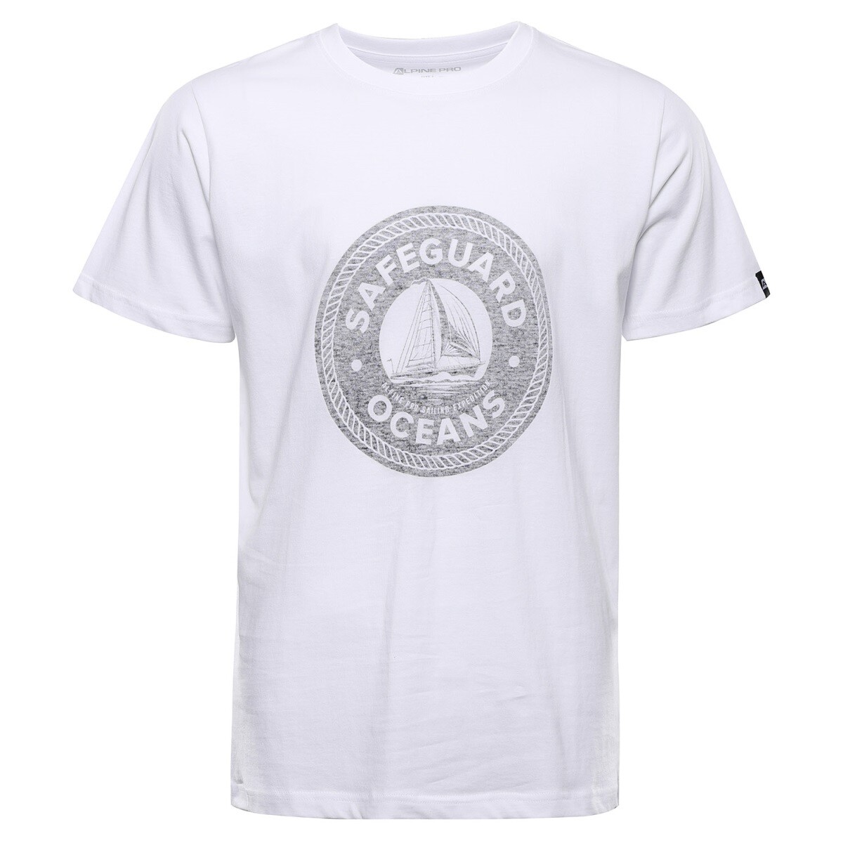 Pánské bavlněné triko alpine pro domen bílá xs
